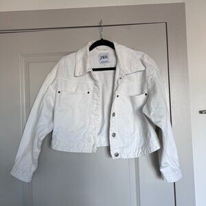 White Zara denim jacket